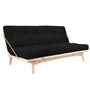 Karup Design - Folk Sofa bed, clear lacquered pine / Cord charcoal (511)