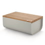 Alessi - Mattina bread box with cutting board, bamboo / grey