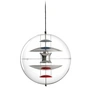 Verpan - VP Globe Pendant light Ø 40 cm, aluminum / clear