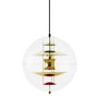 Verpan - VP Globe Pendant light Ø 40 cm, brass / clear