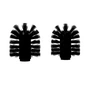 Nichba Design - Spare brush head for toilet brush with wall bracket, black (set of 2)