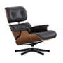 Vitra - Lounge Chair , polished / sides black, walnut black pigmented, leather black ( Premium F nero ), new dimensions