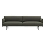 Muuto - Outline Sofa 3-seater, g(rün fiord 961) / traffic black (RAL 9017)