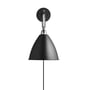 Gubi - Bestlite BL7 Wall lamp, Ø 16 cm, stainless steel / black