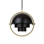 Gubi - Multi-Lite Pendant light S, Ø 22,5 cm, brass / black