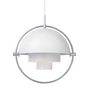 Gubi - Multi-Lite Pendant lamp Ø 36 cm, chrome / white