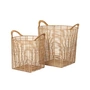 Broste Copenhagen - Safi Rattan basket angular, natural (set of 2)