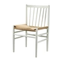 FDB Møbler - J80 Chair, white lacquered beech / natural wickerwork