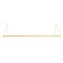 Frama - Shelf Shelf 80 x 20 cm, oak / brass
