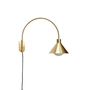 Hübsch Interior - Brass wall lamp with shade