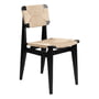 Gubi - C-Chair Dining Chair Paper Cord , oak stained black