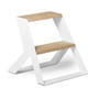 Frederik Roijé - Split Step Step ladder, solid oak / white