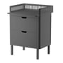 Sebra - Changing table with drawers, classic grey