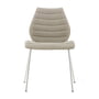 Kartell - Maui Soft Chair, chrome-plated steel / Noma beige