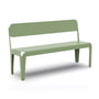 Weltevree - Bended Bench Bench with backrest L 140 cm, pale green (RAL 6021)