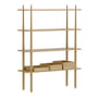 Umage - Stories floor shelf with 4 shelves, brass / oak