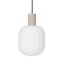 Broste Copenhagen - Lolly Pendant light, Ø 27 cm, sand / white