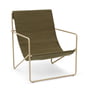 ferm Living - Desert Lounge Chair, cashmere / olive