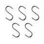 String - S Hook for metal base, stainless steel (set of 5)