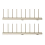 String - Plate holder, 30 cm beige (set of 2)