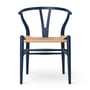 Carl Hansen - CH24 Wishbone Chair , soft blue / natural wickerwork
