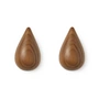 Normann Copenhagen - Dropit Wall hooks - small, walnut (set of 2)
