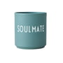 Design Letters - AJ Favourite porcelain mug, Soulmate / dusty green