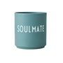 Design Letters - AJ Favourite Porcelain mug, Soulmate / dusty green