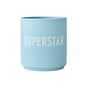 Design Letters - AJ Favourite porcelain mug, Superstar / soft blue