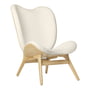 Umage - A Conversation Piece Tall armchair, oak / teddy white