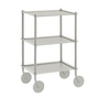Muuto - Flow Side trolley, 3 shelves, gray