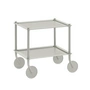 Muuto - Flow Side trolley, 2 shelves, gray