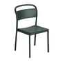 Muuto - Linear Steel Side Chair, dark green