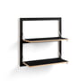 Ambivalenz - Fläpps shelf, 2 shelves, 80 x 80 cm, black