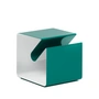 Müller Möbelfabrikation - V44 Side table with newspaper rack, mint turquoise / signal white