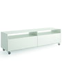 Müller Möbelfabrikation - R 110 Sideboard with 2 folding doors on castors, signal white