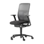 Wilkhahn - AT 187/71 Mesh office swivel chair without seat depth extension, black (hard floor)