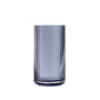 Lyngby Porcelæn - Glass vase, h 15,5 cm, midnight blue