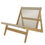 Gubi - MR01 Lounge Chair, oak / natural wickerwork