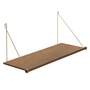 We Do Wood - Loop Shelf , smoked oak / brass