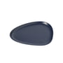 LindDNA - Curve Stoneware Lunch Plate, 22 x 19 cm, navy blue