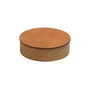 Lind DNA - Wood Box with lid S, Ø 11 cm, natural oak / Bull natural