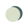 LindDNA - Glass coaster round Double, Nupo dark green / olive green