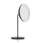 Zone Denmark - Cosmetic mirror with 5x magnification and LED lighting, Ø 18 cm, black