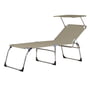 Fiam - Amigo 40+ Sun three-legged lounger with sun canopy, taupe