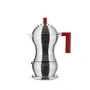 Alessi - Pulcina Espresso maker, 15 cl, silver / red