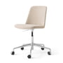 & Tradition - Rely HW31 Swivel chair, polished aluminium / Hallingdal 200