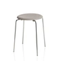 Fritz Hansen - Dot Stool, leather lava grey / base chrome