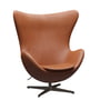 Fritz Hansen - Egg Chair, brown-bronze / Grace leather walnut