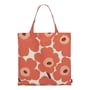 Marimekko - Pieni Unikko Shopping bag, linen / orange / burgundy